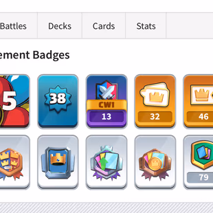  8415 Trophies | Level 38 | King Tower 13  | Arena 21  | Emote 32  Cards 119  | P867  - Image 8