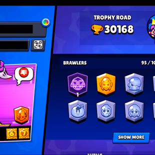 217 SKINS | 30.200 TROPHIES | 95 BRAWLERS | 6 HYPERCHARGE | 11 MAX | 1 PRESTIGE | 11 BUFFIES - Image 5