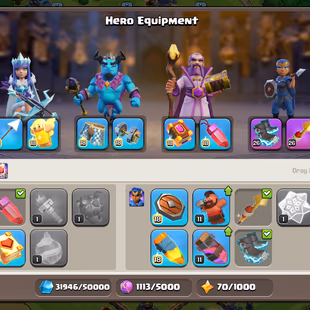 265 | SUPER CHEAP | TH18 MAX MAIN DEFENCE | [ HERO-88-94-60-70-54 ] | MAGIC ITEMS | 213 XP | NC YES | FULL ACCESS - Image 7
