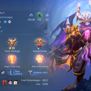 EX 77|LV 66|HERO 104|SKIN 159|EXPERT I|ALL EMBLEM MAX|THAMUZ NEXUS SEA|THAMUZ KUNGFU PANDA|KARINA KOF|2 LUCKYBOX| - Image 2