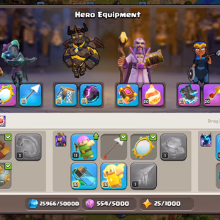 9900 Gems !! TH 18 !! 4 Hero Max !! TownHall Level 18 !! 7 Epics ( 2 Max & 5 Level 20 ) !! Namechange 500  - Image 6