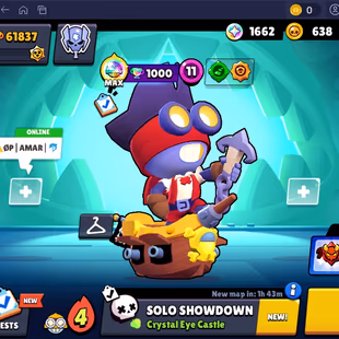 233 SKINS | 23 HYPERCHARGED | 61.837 TROPHIES | 97 BRAWLERS | 31 MAX BRAWLERS | 2 BUFFIES  - Image 1