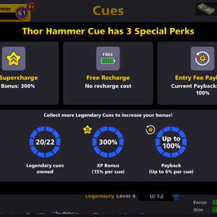 10 BILLION COINS ACCOUNT | Level 227 | 20 Legendary Cues | 4 Special Cues MAX | Miniclip Unlimited Password Changeable - Image 5