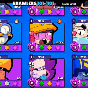 🔥RAREST OG🔥95K TROPHY-72 MAX n 70 HYPER BRAWLER [8LOCKED]!!344 SKINS[FEROCIOUS FANG-DARK LORD!MANY MORE]554 PINS!BEST - Image 7