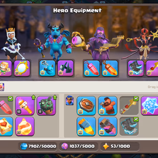 🌟 5500 WAR STARS | TH-18 5 HEROES MAXED 🌟NEW HERO 12 | 10X EPIC MAXED 11TH 26 | LEAGUE WARDEN SKIN | 21X SKINS | CHEAP - Image 7