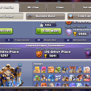 TH 18 FULLY MAX-NOTHING LEFT-XP 269-[ 9 EPIC EQUIPMENT MAX-ALL HERO MAX-SOUND OF CLASH SCENERY-NC YES-WAR STARS 4353-BST - Image 4