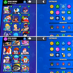 61K Trophies LVL130 | 98/100 Brawlers | 34 Max Brawlers - 27 Hypercharges | 275 Skins | 820 Pins | 393 Icons | 199 Spray - Image 6