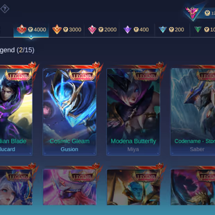 Mythic 144 -Exalted Collector 3 -Emblem Max - 130 Heros - Highest : Mythic Immortal 144 - 328 Skins - 2 Legend  - Image 7