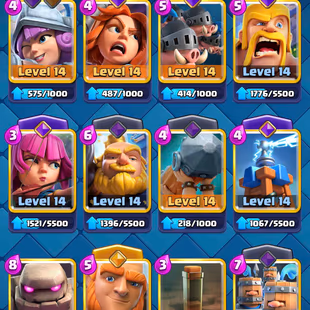 🔥[ LVL: 72 || 17X LEVEL 16 CARDS ]🔥 59X TOTAL MAX || 7X ELITE - 35X LVL 14 [MAX] || 183X EMOJIS || 7300 GEMS || RARE - Image 6