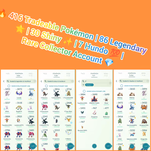 🎯LVL 48 | 416 TRADEABLE PG🔁 7 HUNDO | 91 LEGENDARY | 31 SHINY  | SHINY ZEKROM / ZAPDOS / RAYQUAZA | RARE COLLECTION - Image 5
