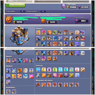  🔥Portugal Local🔥 Rare 34/34 Equipment Max !! TH 18 Maxout !! Hero: 105-105-95-80-55 !! Skins and Scenery Overloaded!! - Image 3