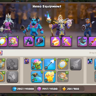 PREMIUM🔥 TH-16🔥[11EPIC-S.BALL-E.BOOT-20] | HERO-71-71-45-54-30-3 | STRONG DEF-WALLS | 4'700 GEMS | LOW PRICE - Image 4