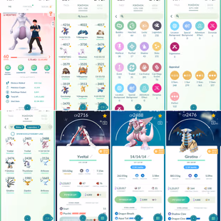 🔥MASTER BALL 💎 232 LEGENDARY [] 231 SHINY [] 9 SHINY LEG [] LEVEL 60 [] 13 MEWTWO [] 32 EVENT [] RENAME AVAILABLE - Image 2