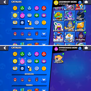 30K Trophies LVL188 | 80/101 Brawlers | 9 Max Brawlers - 3 Hypercharges | 103 Skins | 390 Pins | 222 Icons | 98 Sprays - Image 6
