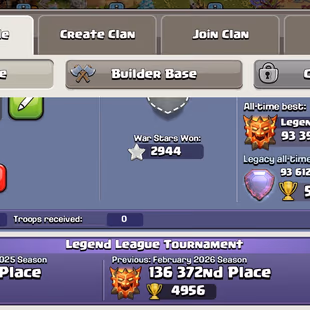 TH 18 ! 40K Gems ! 3 Hero Max ! All Epic Equipment ( 9 Epic Max ! War Arena Scenery ! Near Max Profile ! Namechange 500  - Image 3