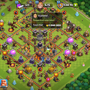 🔥TH10 MAXED[NOTHING LEFT TO UPGRADE]-7X EPIC EQUIPMENT-2X SCENERY-1X AQ SKIN-77 CWL MEDALS-FREE NC- LOTS OF MAGIC ITEMS - Image 2