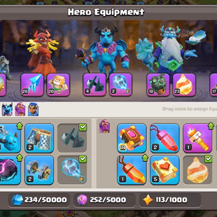 201 | Rare 2x league skin Th17 best deal | good lvl 11x epic equipment | good walls and defence | heros-84-94-45-70-40 - Image 6