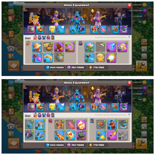 TH14 RUSH ID / 10 EPIC EQUIPMENT / XP-137 / HERO 48-53-42-25-12 / 500 GEMS NAME CHANGE / 508 CWL MEDALS  - Image 4