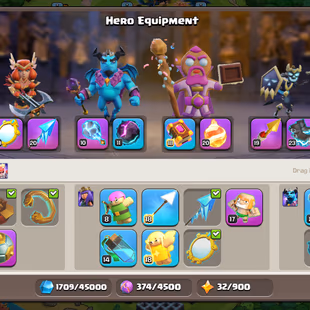 TH 15 !! 4 Hero Max & Defense Max !! 11 Epic Equipment ( 5 Level 20 ) !! Namechange Free !! 1300 Gems - Image 5
