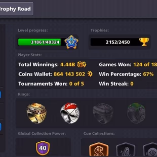 Level 63 - Coin 864M - Cash 10 - Rank Veteran - Trophy 2152 - Legendary Cubes 3 - Lucky Shot 6x - Code1151 - Image 5