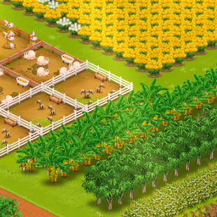 🔥 100 LEVEL RARE OLD DECORATE 🔥 HAND PLAY ACCOUNT | SILO 2800 | BARN 2600 | REPUTATION LEVEL 22 | FISHING AREA| - Image 3