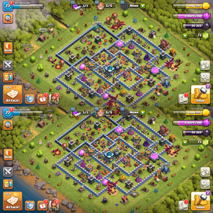 RUSH TH-13! XP-77! BLUE AND DEEP BLUE WALLS! LOW HEROES! LOW DEFENSE! NICE TROOPS! NC FREE! FAST DELIVERY - Image 1