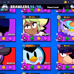 250 SKINS | 29 HYPERCHARGED | WITCH SHELLY | 66.814 TROPHIES | 98 BRAWLERS | 39 MAX BRAWLERS | 2 BUFFIES  - Image 8