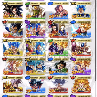 D915-IOS+Android-11 UL(SS4 Goku+SS4 Vegeta+SS Goku+Frieza+Goku Uis+Vegito+Cell+Gogeta)+44 Legends+Good Equi-Good Team - Image 4