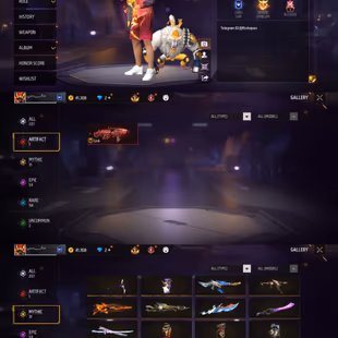 iOS/Android- Global - Level 58 - Rank Platinum - Set 59 - Emote 22 - Weapon 207 - Artifact 1 - Mythic 31 - Epic 59 - Cod - Image 4