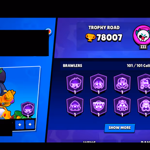 425 SKINS | 78.000 TROPHIES | 101 BRAWLERS | 34 HYPERCHARGE | 44 MAX | 42 PRESTIGE | 21 BUFFIES - Image 5