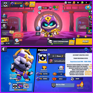 🔥[DG-3]🎯57K-TROPHIES 80 BRAWLERS 7-HYPERCHARGE 7-MAX POWER 170-SKINS INSTANT DELIVERY GUARANTEED - Image 1