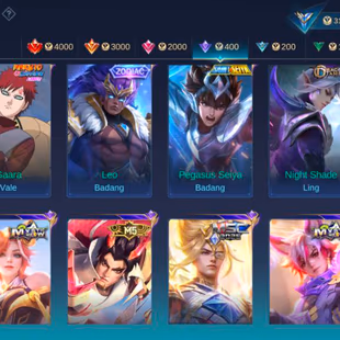 ML  587 Legend Granger Star Hayabusa 19 Dulex dragon shiryu Chou pegasus Badang Gaara Vale Epic Grock 3 emblem max - Image 6