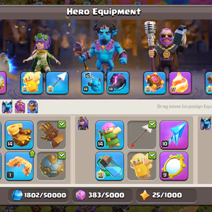 🔥[ TH-18 NEAR MAX ]🔥5 HEROS MAX - WALLS MAX || GIANT GAUNTLET [MAX] - FIREBALL [MAX] || NEAR MAX DEF - TROOPS - Image 5