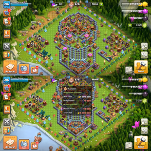 🔥TH-16 MAX[JUST WALLS LEFT]🔥XP-216! 4X EPIC EQUIPMENTS MAX! LEAGUE WARDEN! HEROES:-95-95-58-70-45-3! FAST DELIVERY - Image 2