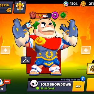214 SKINS | 55.500 TROPHIES | 90 BRAWLERS | 11 HYPERCHARGE | 13 MAX | 35 PRESTIGE | 16 BUFFIES - Image 2