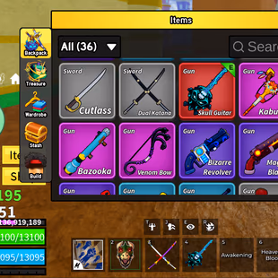 Blox Fruits Lv.2551 | Angel V4 | T-Rex PERM + Buddha PERM | Godhuman | CDK + TTK + Dark Blade | Full Fruit Build | Skull - Image 6
