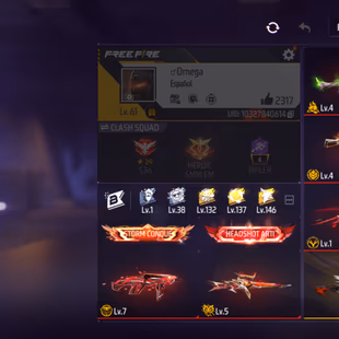 X318|LATAM SERVER|LVL 61|56 CHARACTER|PARADOX LEGENDARY SET|201 COSTUME|251 WEAPON(8 EVO+54 MYTHIC)|MP40 Predatory Cobra - Image 2