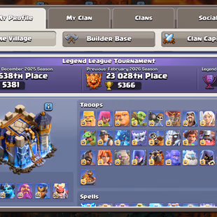 💙 ALL EPIC MAX 💙 6 HEROES MAX | TH 18 MAX | ALL TROOPS MAXED | GLOBAL 939 RANK | ALL WAR BASE UNLOCKED | DECORATED  - Image 4