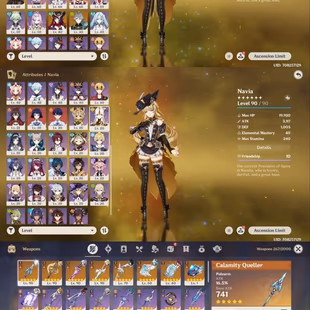 All Platform - EU - AR56 - 54 Character 15 5'Star - 8 Weapon 5'Star - Zibai - Chasca - Nahida - Shenhe - Navia - Code145 - Image 2