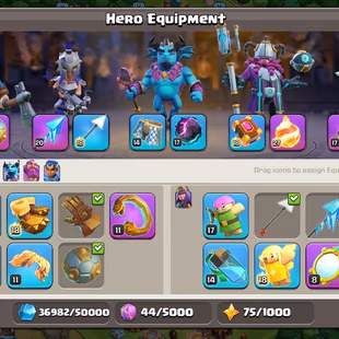 198💃Th17 purple walls and good defence💃heros-74-75-56-65-37 | 9x epic equipment high lvl | defence max - Image 7