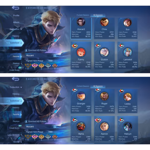 MOONTON | LV 152 | RECALL FIRE CROWN | LEGEND ALU - CC GRANGER - LUCKYBOX ALICE + ALPHA | HERO 131 | SKIN 330 | BP 1038K - Image 4