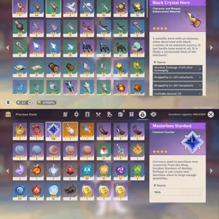 All Platform - EU - AR53 - 43 Character 10 5'Star - 1 Weapon 5'Star - Columbina - Xilonen - Varesa - Nilou - Mona - Code - Image 3