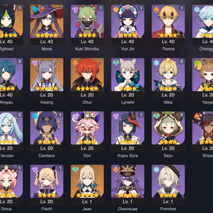  GENSHIN IMPACT EU💎55 AR | 47 CHARACTERS | 12 LEGENDARY | 3 LEG.WEAPON | 1 CONSTELLATION | FULL ACCESS | 2 GIFTS 🎁 - Image 3