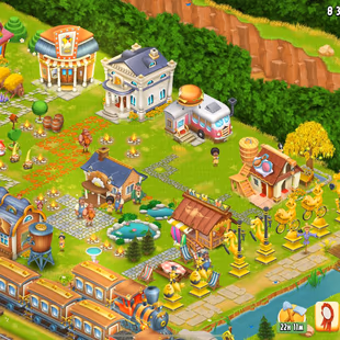 LEVEL 157 [] DIAMONDS 1038 [] BARN 10050 [] SILO 7300 [] VOUCHERS  [] COINS 8.3 M [] MAINLAND UNLOCKED - Image 1