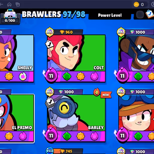 274 SKINS | 39 HYPERCHARGED | PIN 11.11 | EL PRIMO CORINTHIANS | 70.367 TROPHIES | 97 BRAWLERS | 41 MAX BRAWLERS  - Image 6