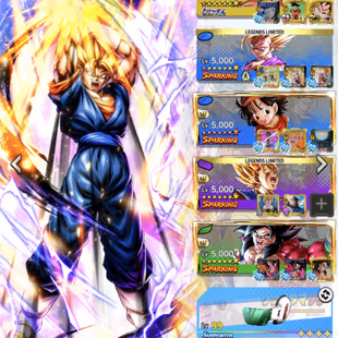 D965-IOS+Android-LR Super Vegito+6 UL(SS4 Goku+SS4 Vegeta+SS4 Gogeta+SS Goku)+43 Legend Limited+Good Equipment+Good Team - Image 1