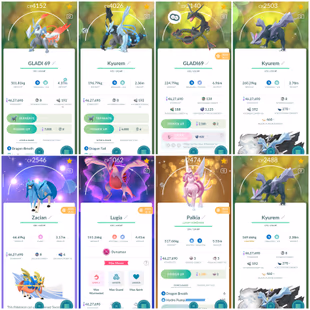 OP Pokemon GO Account | Level 70 | Fused Black & White Kyurem | Shiny Rayquaza | 90 Shinies | 95 Legendary - Image 3
