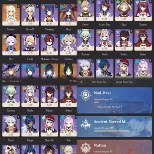 All Platform - EU - AR56 - 45 Characters 14 5'Star - 6 Weapon 5'Star - Arlecchino - Kinich - Kazuha - Neuvillette - Yela - Image 6