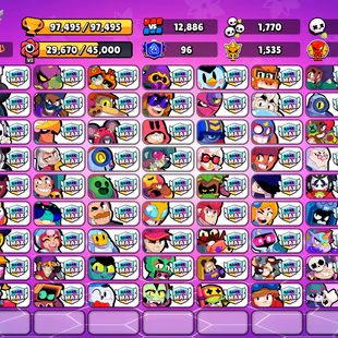 All Brawler🔥92 Max🔥Trophy 97K | Hypercharge 79 | Super Best 411 Skins Collection | Old Collection Account | BEST-DEAL - Image 5