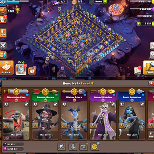 🌟 RAREST COSMIC SKIN SET 🔥TH-18 NEAR MAX | 5X HERO MAX | NEW LVL 11 | 9X EPIC MAXED | DECORATED TREE | B.APPENTICE MAX - Image 1